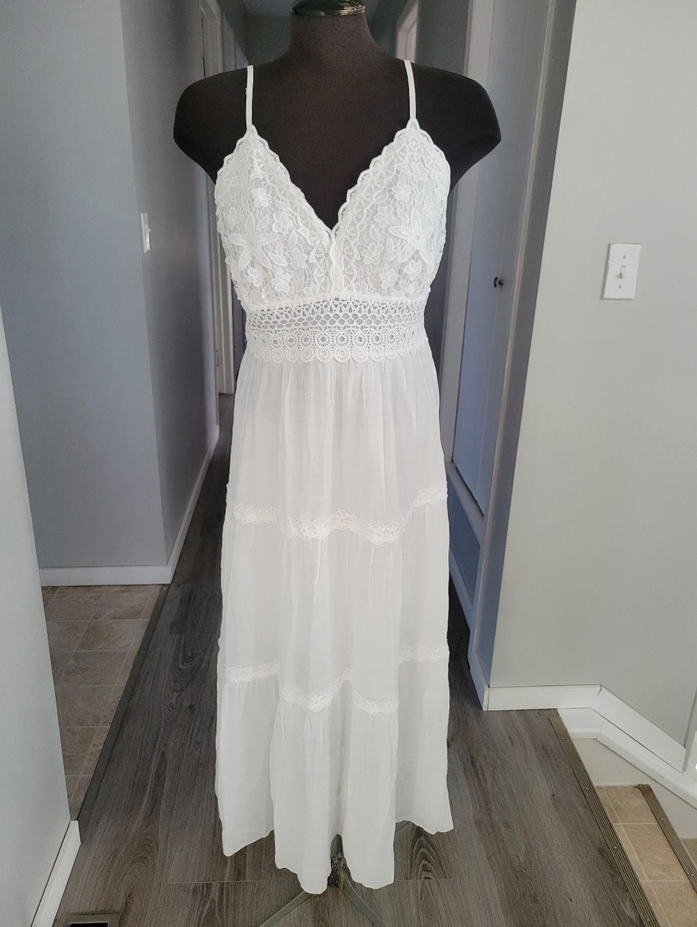 Nrw Lace Crochet Maxi Dress Size L